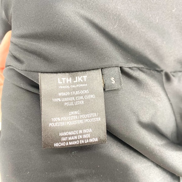 NWT LTH JKT Zoe Batwing Biker Leather Moto Navy Blue Jacket Size Small - Picture 13 of 16